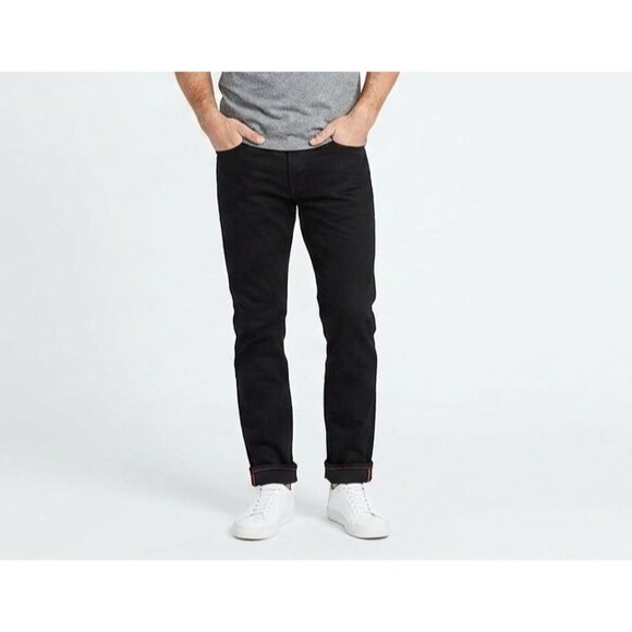 Uniqlo Other - Uniqlo Mens Stretch Selvedge Slim Fit Jeans Black 30x34 Tag (Measures 29x29) EUC